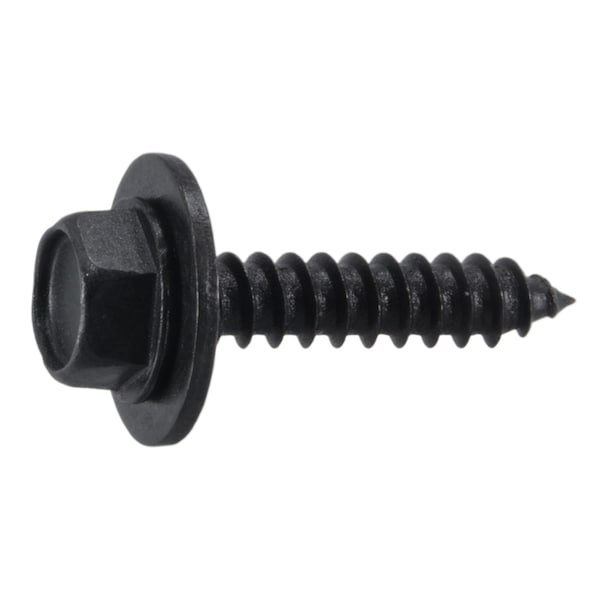 Midwest Fastener 20 mm, Hex Drive, Flange Hex Head Sheet Metal Screw, Black Oxide Steel, 10 PK 39641 - main